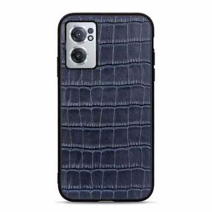 For OnePlus Nord CE 2 5G Crocodile Texture Genuine Leather Phone Case(Blue)