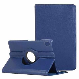 For Lenovo Legion Y700 Litchi Texture 360 Degrees Rotation Leather Tablet Case with Holder(Dark Blue)