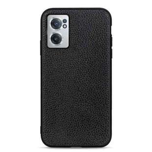 For OnePlus Nord CE 2 5G Litchi Texture Genuine Leather Phone Case(Black)