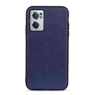 For OnePlus Nord CE 2 5G Litchi Texture Genuine Leather Phone Case(Blue)