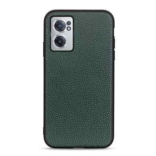 For OnePlus Nord CE 2 5G Litchi Texture Genuine Leather Phone Case(Green)
