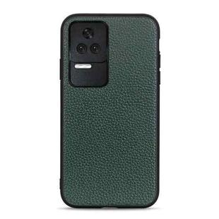 For Xiaomi Redmi K40S 5G Litchi Texture Genuine Leather Phone Case(Green)
