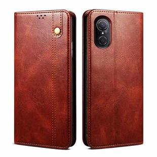 For Huawei nova 9 SE Oil Wax Crazy Horse Texture Leather Phone Case(Brown)