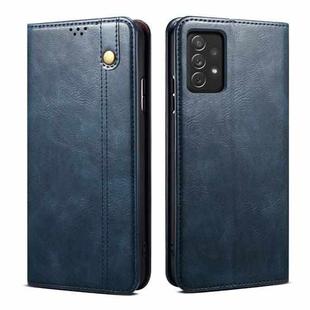 For Samsung Galaxy A23 5G Oil Wax Crazy Horse Texture Leather Phone Case(Blue)