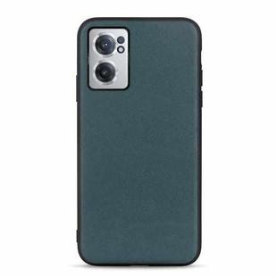 For OnePlus Nord CE 2 5G Sheep Texture Genuine Leather Shockproof Phone Case(Green)