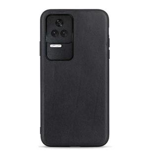 For Xiaomi Redmi K40S 5G Sheep Texture Genuine Leather Shockproof Phone Case(Black)