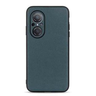 For Huawei nova 9 SE Fine Hole Version Sheep Texture Genuine Leather Shockproof Phone Case(Green)