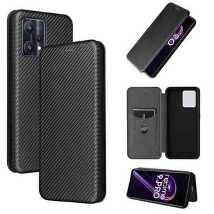 For OPPO Realme 9 Pro Carbon Fiber Texture Leather Phone Case(Black)