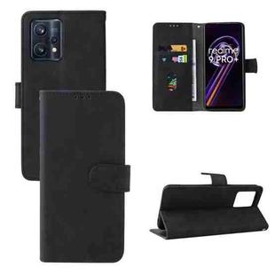 For OPPO Realme 9 Pro+ Skin Feel Magnetic Buckle Calf Texture Leather Phone Case(Black)