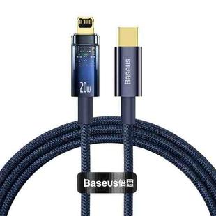 Baseus 20W Type-C / USB-C to 8 Pin Explorer Series Auto Power-Off Fast Charging Data Cable, Length:1m(Blue)