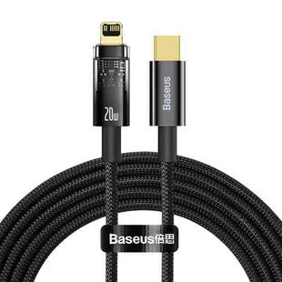 Baseus 20W Type-C / USB-C to 8 Pin Explorer Series Auto Power-Off Fast Charging Data Cable, Length:2m(Black)