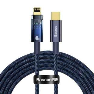 Baseus 20W Type-C / USB-C to 8 Pin Explorer Series Auto Power-Off Fast Charging Data Cable, Length:2m(Blue)