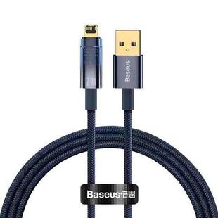 Baseus 2.4A USB to 8 Pin Explorer Series Auto Power-Off Fast Charging Data Cable, Length:1m(Blue)