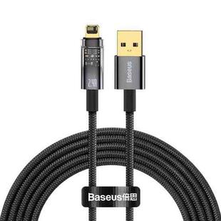 Baseus 2.4A USB to 8 Pin Explorer Series Auto Power-Off Fast Charging Data Cable, Length:2m(Black)