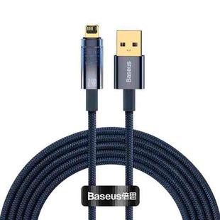 Baseus 2.4A USB to 8 Pin Explorer Series Auto Power-Off Fast Charging Data Cable, Length:2m(Blue)
