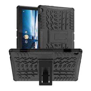 For Lenovo Tab M10 X605 / X505 Tire Texture Shockproof TPU+PC Protective Tablet Case with Holder(Black)