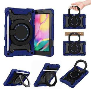 For Samsung Galaxy Tab A 8.0 2019 SM-T290 Armor Contrast Color Silicone + PC Tablet Case(Navy Blue)