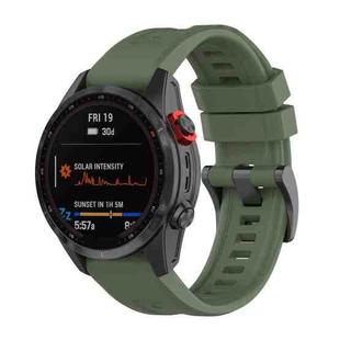 For Garmin Fenix 7 Quick Release Silicone Watch Band(Army Green)