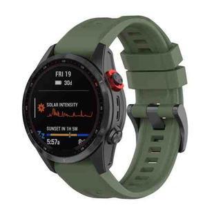 For Garmin Fenix 7X Quick Release Silicone Watch Band(Army Green)