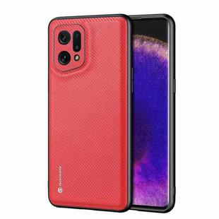 For OPPO Find X5 DUX DUCIS Fino Series PU + TPU Phone Case(Red)