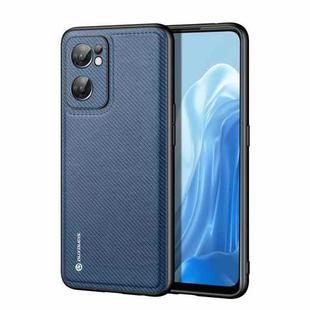 For OPPO Reno7 5G / Find X5 Lite DUX DUCIS Fino Series PU + TPU Phone Case(Blue)