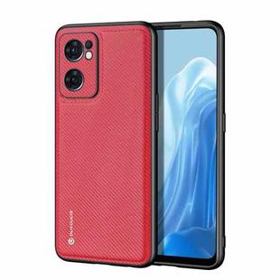 For OPPO Reno7 5G / Find X5 Lite DUX DUCIS Fino Series PU + TPU Phone Case(Red)