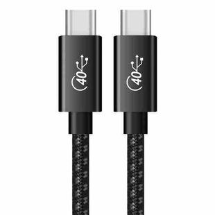 PD 100W USB-C / Type-C to USB-C / Type-C Compatible Thunderbolt 4 Full-function Data Cable, Cable Length:0.5m(Black and Grey Mesh)