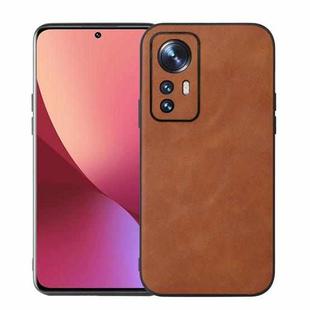 For Xiaomi 12 Pro Cowhide Texture PU Phone Case(Brown)