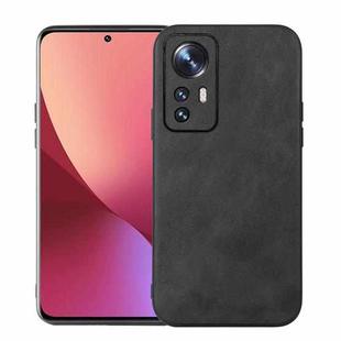For Xiaomi 12 / 12X Cowhide Texture PU Phone Case(Black)