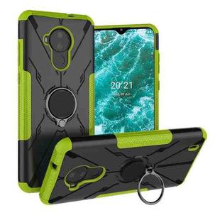 For Nokia C30 Armor Bear Shockproof PC + TPU Phone Protective Case with Ring Holder(Green)