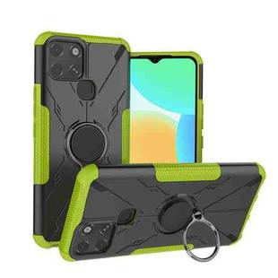 For Infinix Smart 6 Armor Bear Shockproof PC + TPU Phone Protective Case with Ring Holder(Green)
