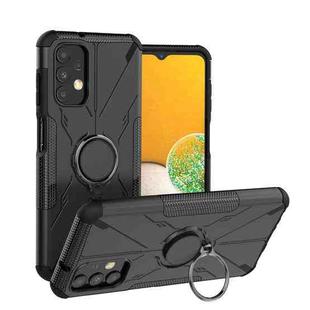 For Samsung Galaxy  A13 4G Armor Bear Shockproof PC + TPU Phone Protective Case with Ring Holder(Black)