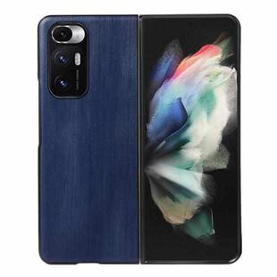 For Xiaomi Mi Mix Fold Yellow Cow Texture PU Phone Case(Blue)