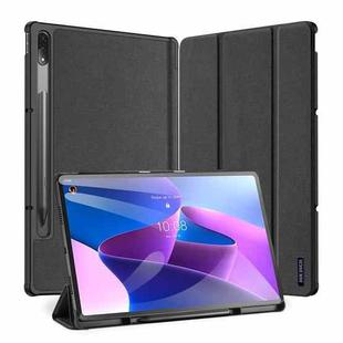 For Lenovo Tab P12 Pro DUX DUCIS Domo Magnetic Smart Leather Tablet Case(Black)