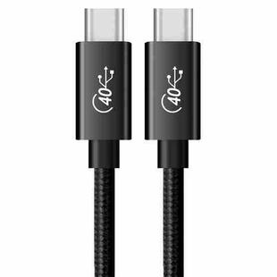 PD 100W USB-C / Type-C to USB-C / Type-C Compatible Thunderbolt 4 Full-function Data Cable, Cable Length:0.5m(Black Mesh)
