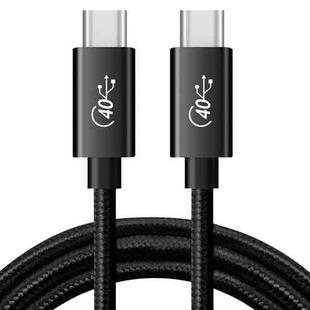 PD 100W USB-C / Type-C to USB-C / Type-C Compatible Thunderbolt 4 Full-function Data Cable, Cable Length:2m(Black Mesh)