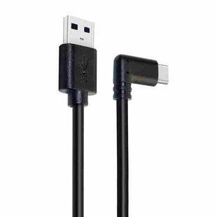 USB Male to USB 3.2 Gen1 Type-C Elbow VR Link Cable For Oculus Quest 1 / 2, Cable Length:3m(Black)