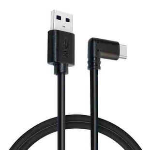 USB Male to USB 3.2 Gen1 Type-C Elbow VR Link Cable For Oculus Quest 1 / 2, Cable Length:4m(Black)