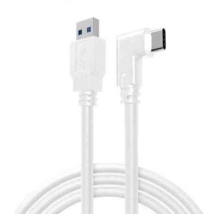 USB Male to USB 3.2 Gen1 Type-C Elbow VR Link Cable For Oculus Quest 1 / 2, Cable Length:5m(White)