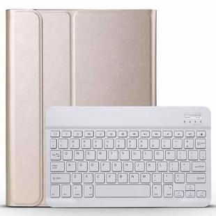 A11 Lambskin Texture Ultra-thin Bluetooth Keyboard Leather Case For iPad Air 2022 / Air 2020 10.9 & Pro 11 inch 2021 / 2020 / 2018(Gold)