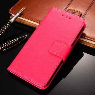 For LG K22 Crystal Texture Leather Phone Case(Rose Red)