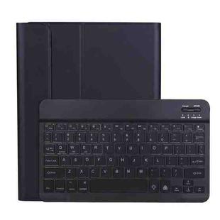 A11BS Lambskin Texture Ultra-thin Bluetooth Keyboard Leather Case with Pen Holder & Backlight For iPad Air 5 2022 / Air 4 2020 10.9 & Pro 11 inch 2021 / 2020 / 2018(Black)