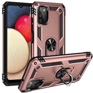 For Samsung Galaxy A03s US Version Shockproof TPU + PC Phone Case with Holder(Rose Gold)
