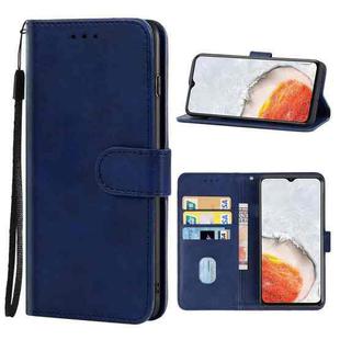Leather Phone Case For vivo iQOO U5x(Blue)