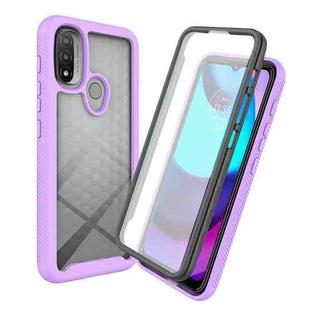 For Motorola Moto E20 Starry Sky Full Body Hybrid Shockproof Phone Case (Purple)