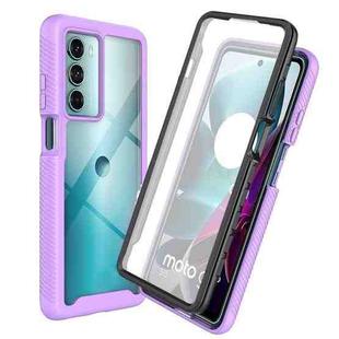 For Motorola Moto G200 5G Starry Sky Full Body Hybrid Shockproof Phone Case (Purple)