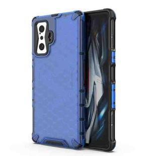 For Xiaomi Redmi K50 Gaming Shockproof Honeycomb PC + TPU Case(Blue)