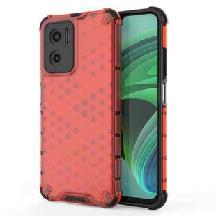 For Xiaomi Redmi Note 11E 5G Shockproof Honeycomb PC + TPU Case(Red)