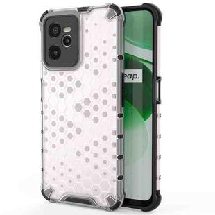 For OPPO Realme C35 Shockproof Honeycomb PC + TPU Phone Case(White)