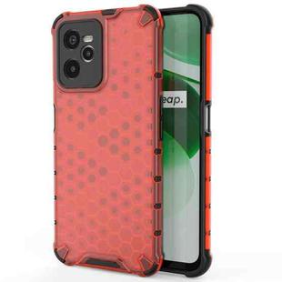 For OPPO Realme C35 Shockproof Honeycomb PC + TPU Phone Case(Red)